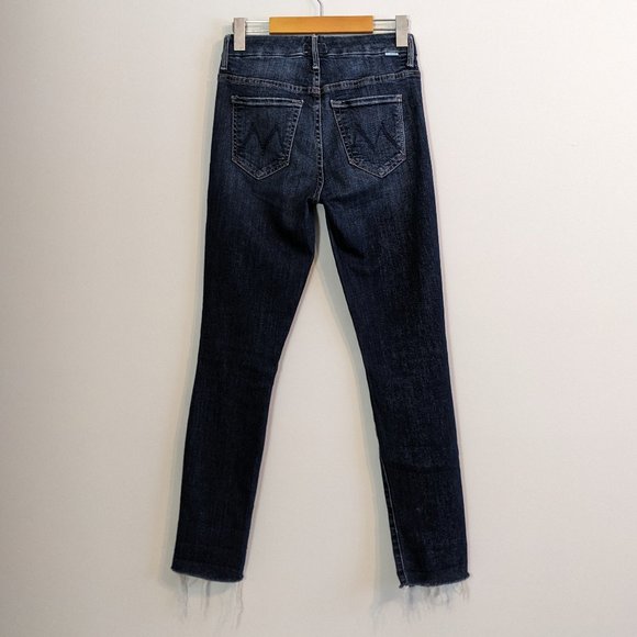 MOTHER High Waisted Looker Ankle Fray Jeans, Cat Attack, Size 25 - Picture 3 of 16